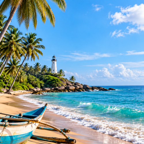 Sri Lanka tropical coastal landscape