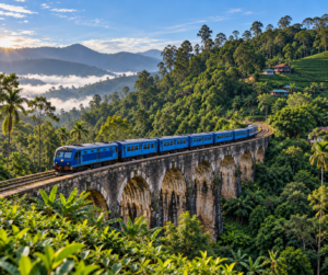 Scenic train journey through Ella Sri Lanka